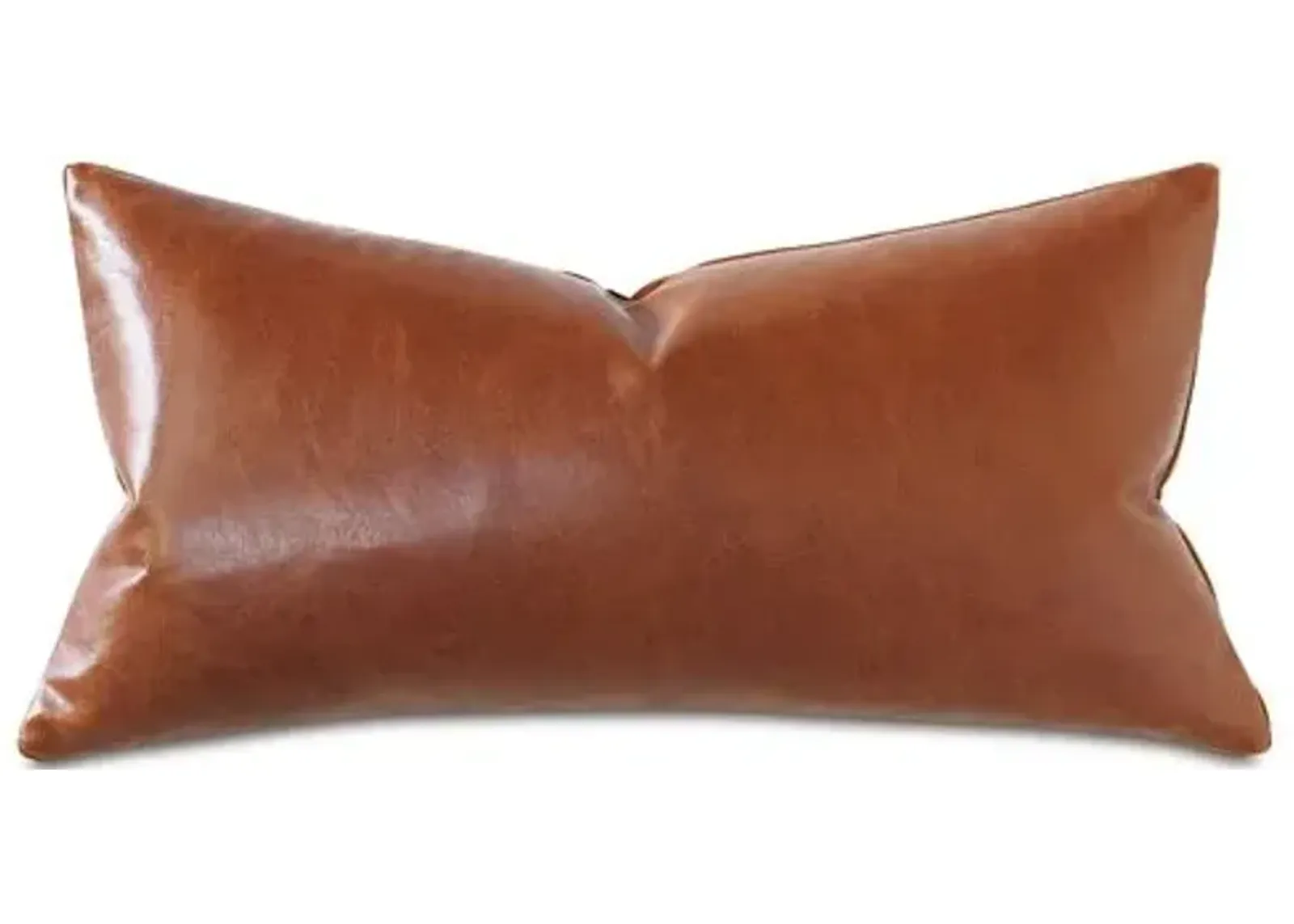 Marni 11x21 Leather Lumbar Pillow - Cognac