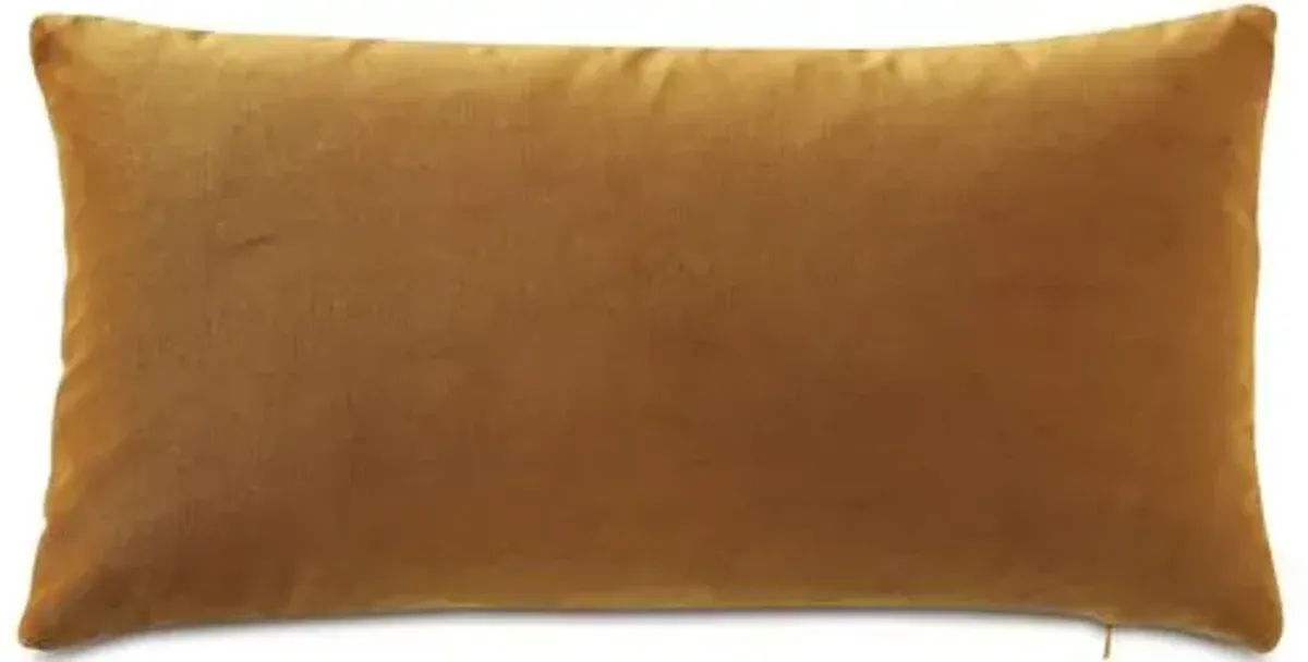 Marni 11x21 Leather Lumbar Pillow - Mustard