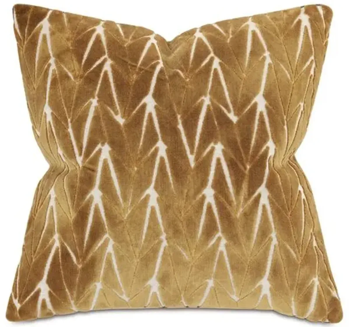 Phase Velvet 22x22 Pillow - Mustard