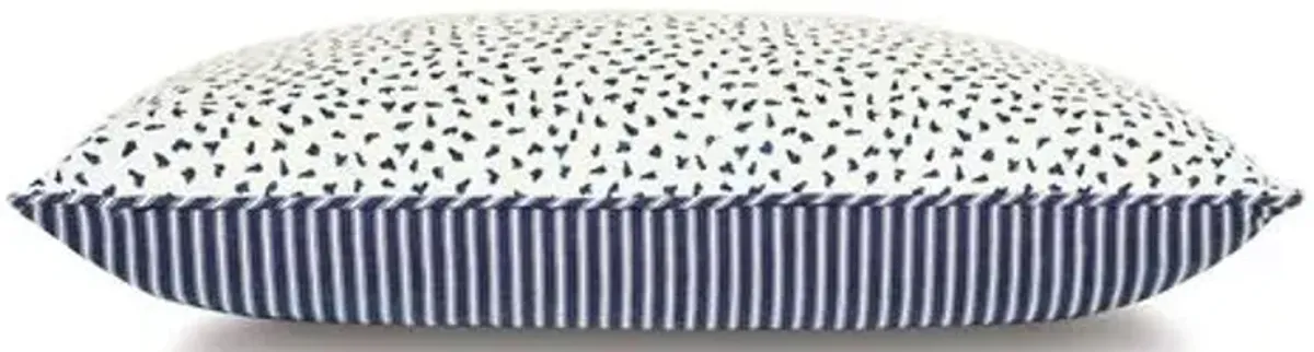 Claire Speckled 15x26 Lumbar Pillow - Blue/White