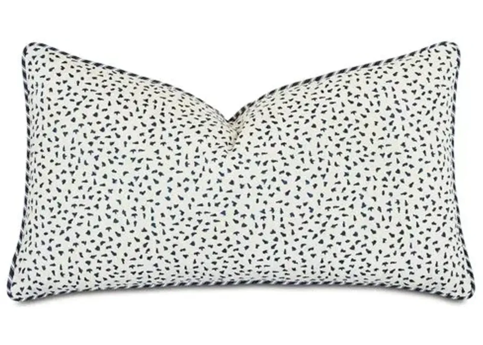 Claire Speckled 15x26 Lumbar Pillow - Blue/White