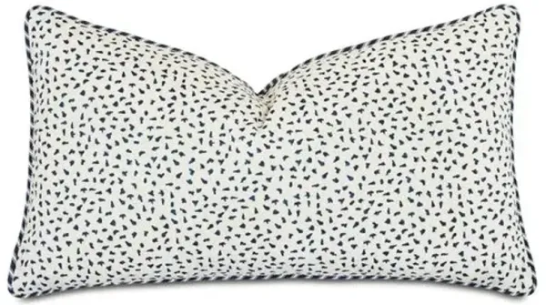 Claire Speckled 15x26 Lumbar Pillow - Blue/White