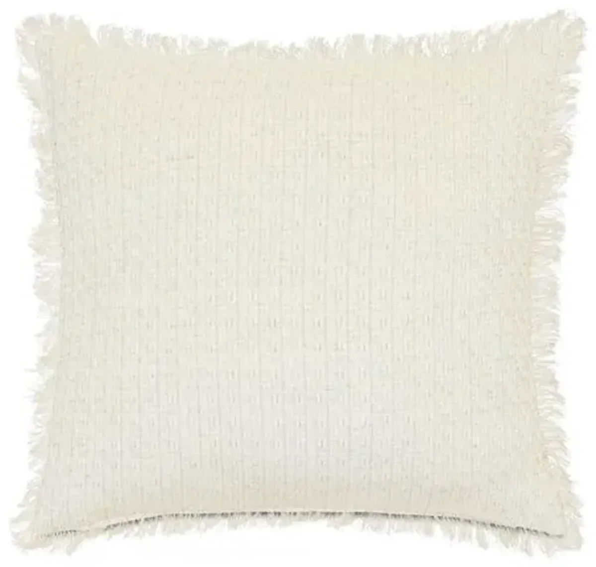 Rory 20x20 Fringe Pillow - Cream/Brown