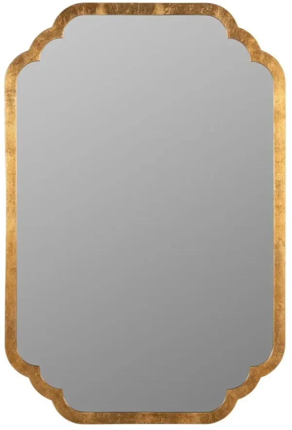 Cara Wall Mirror, Gold Leaf