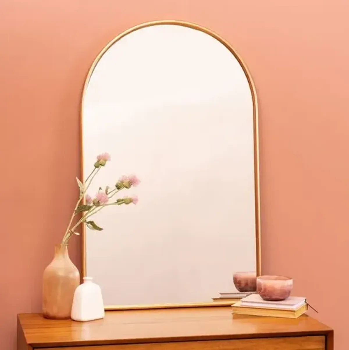 Shea Arched Wall Mirror - Gold