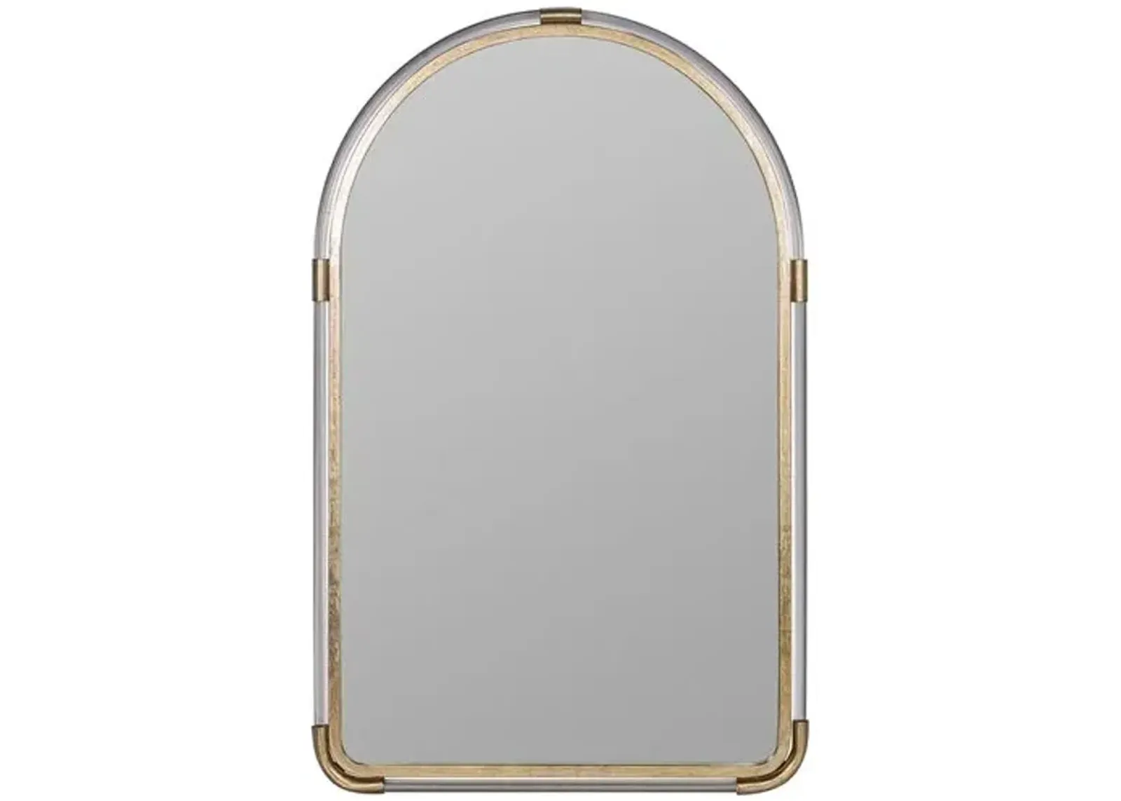 Lily Acrylic Wall Mirror - Clear/Gold