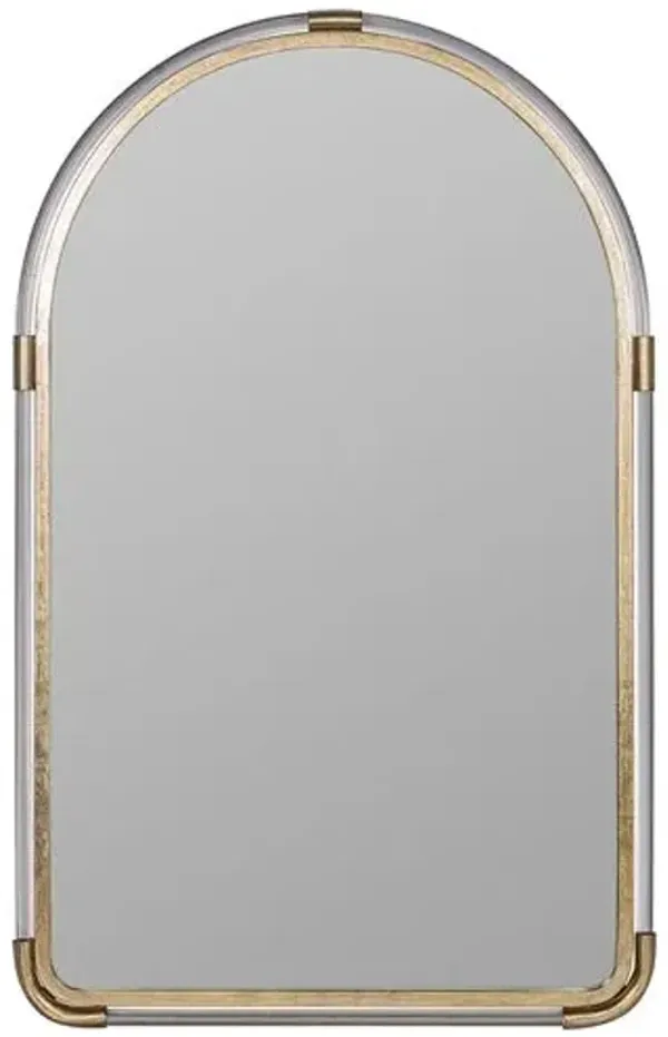 Lily Acrylic Wall Mirror - Clear/Gold
