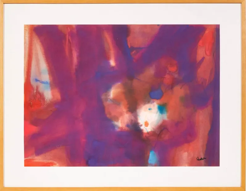 Limited Edition - Abstract Expressionist Painting G Hutner - Antiquarian Art Company - Pink