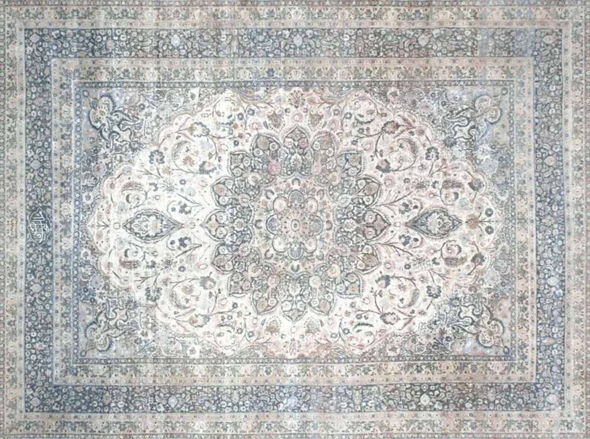 1930s Persian Meshed Rug - 8'9" x 12' - Nalbandian - Ivory - Ivory