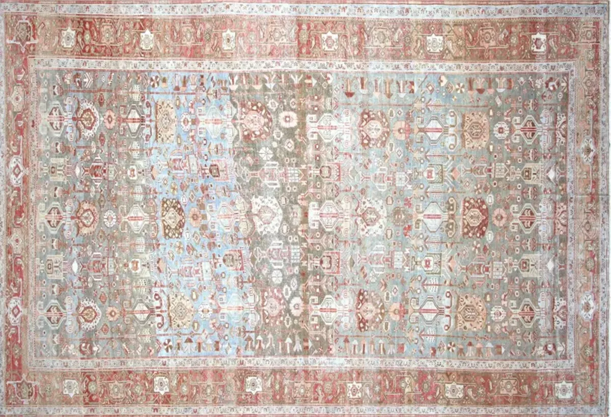 1930s Persian Baktiari Rug - 11'4"x16'4" - Nalbandian - Red - Red