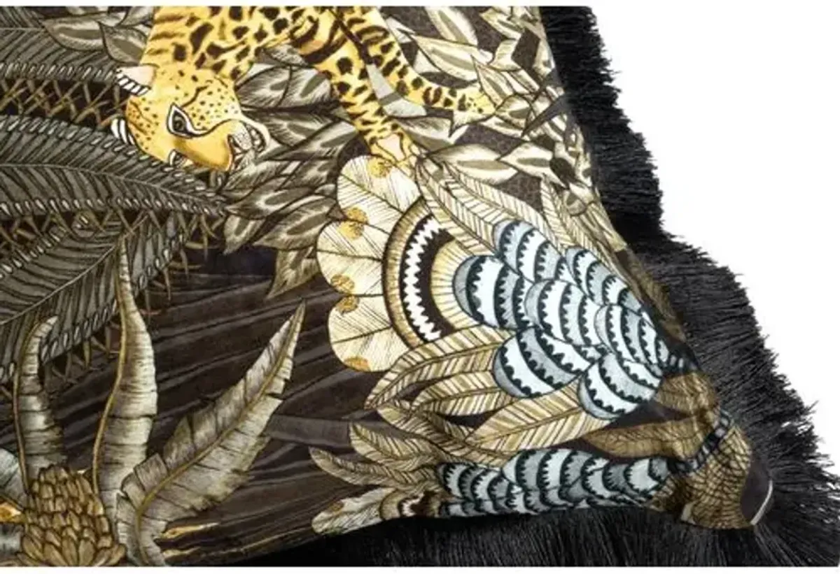 Sabie Forest 24x24 Pillow - Black Velvet - Ngala Trading Co.