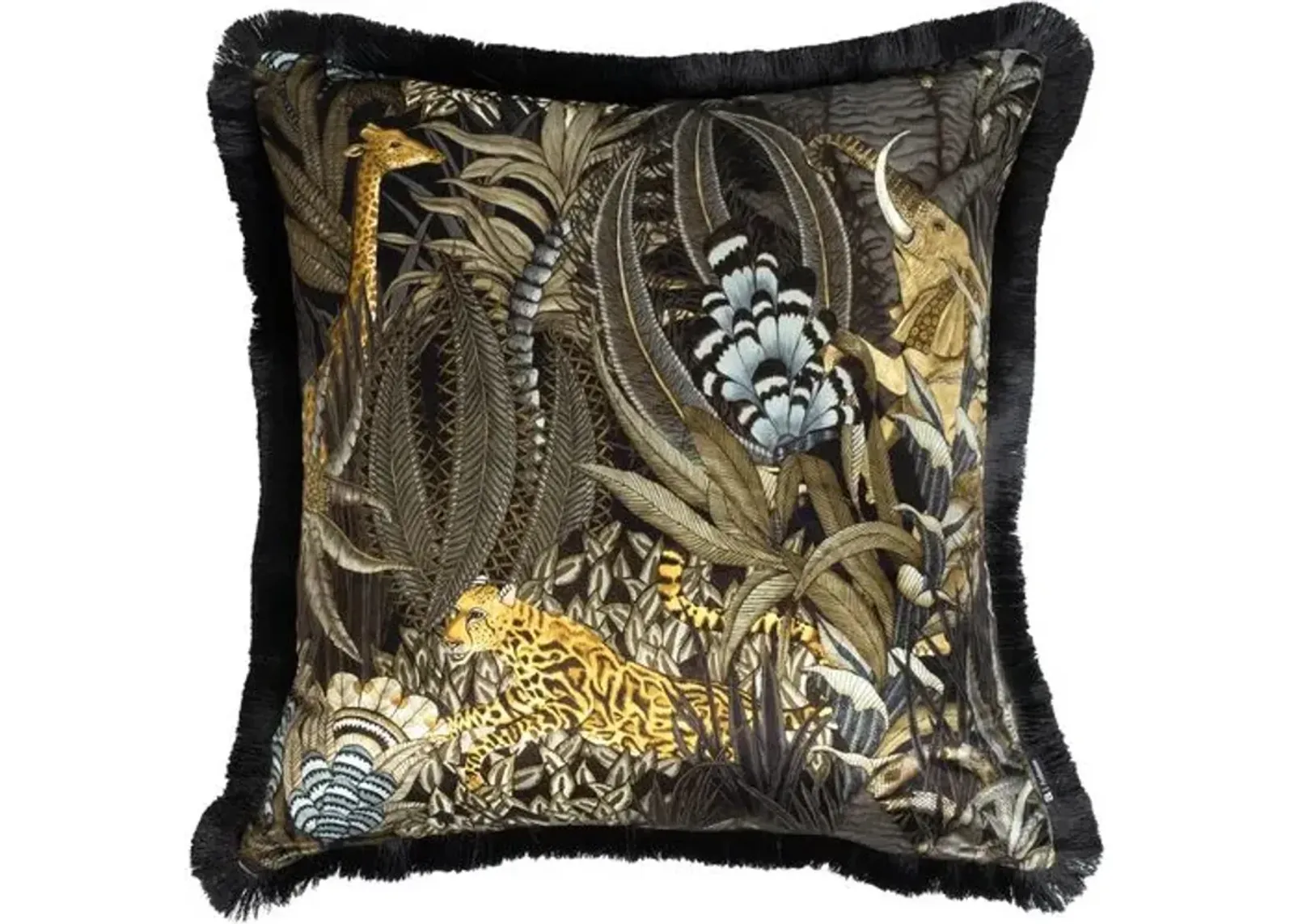 Sabie Forest 24x24 Pillow - Black Velvet - Ngala Trading Co.