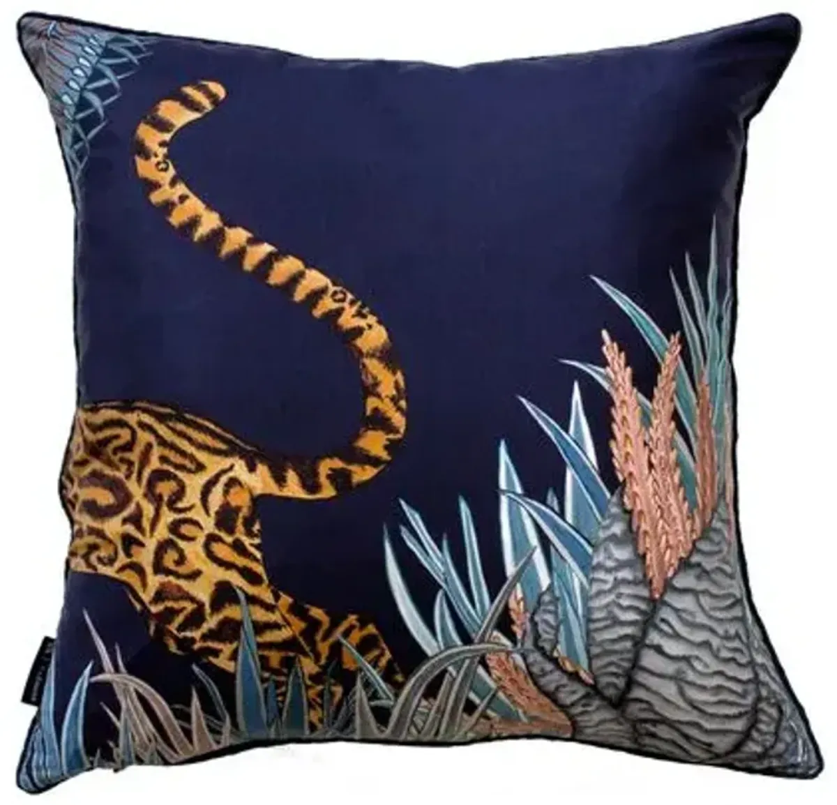 Cheetah Kings 16x16 Pillow - Dark Blue - Ngala Trading Co.