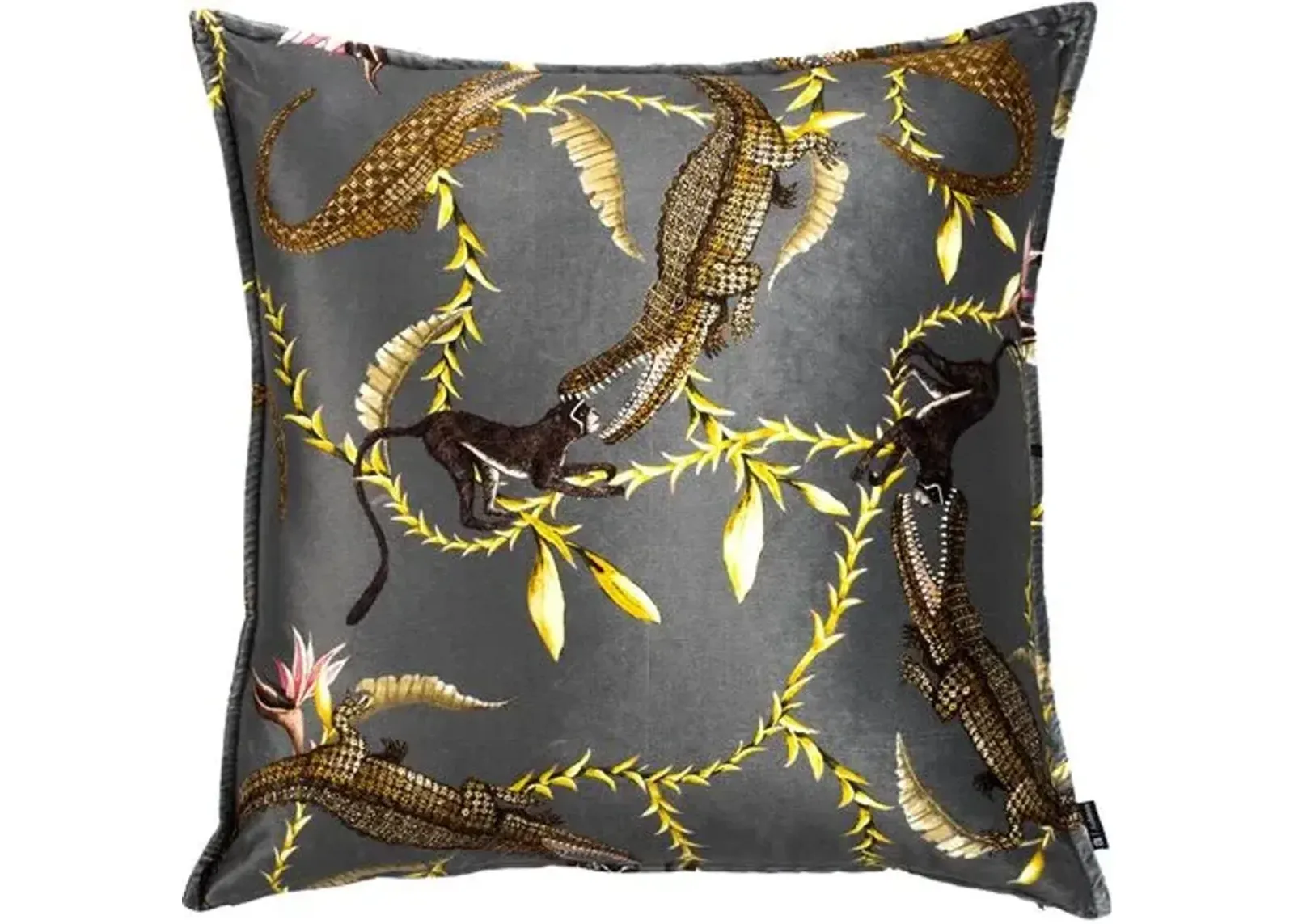 River Chase 24x24 Pillow - Black Velvet - Ngala Trading Co.