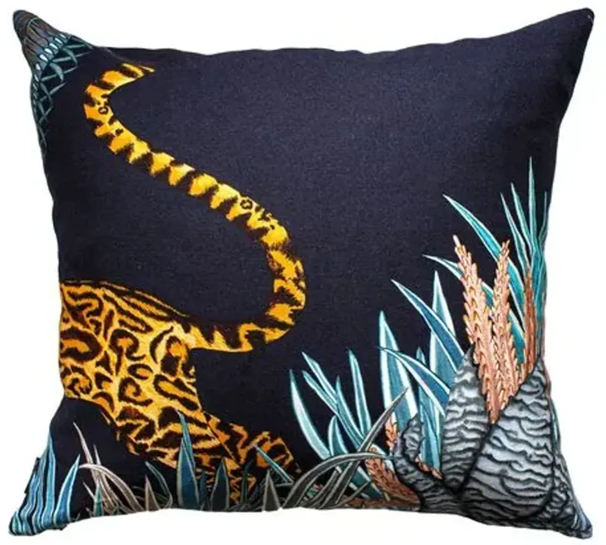 Cheetah Kings 20x20 Pillow - Dark Blue - Ngala Trading Co.