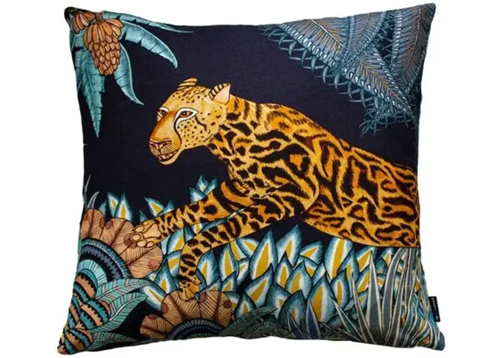 Cheetah Kings 20x20 Pillow - Dark Blue - Ngala Trading Co.