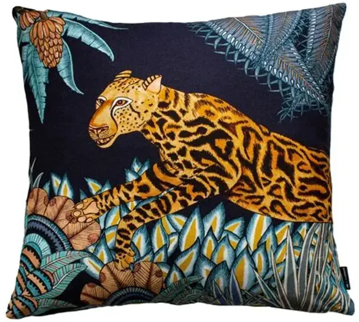 Cheetah Kings 20x20 Pillow - Dark Blue - Ngala Trading Co.