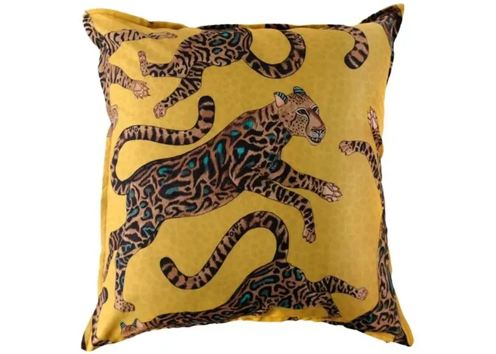 Cheetah Kings 20x20 Pillow - Gold - Ngala Trading Co.