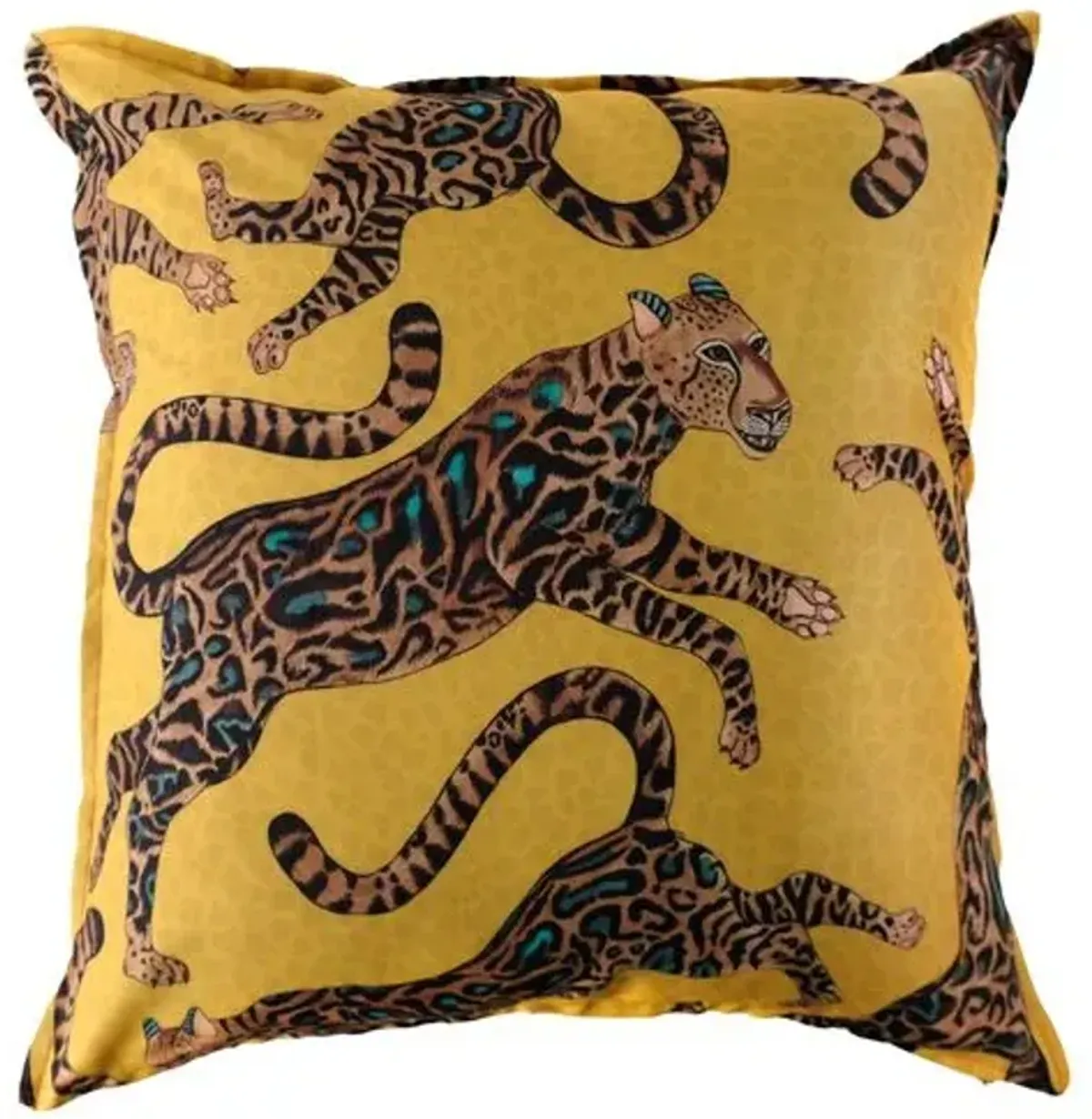 Cheetah Kings 20x20 Pillow - Gold - Ngala Trading Co.