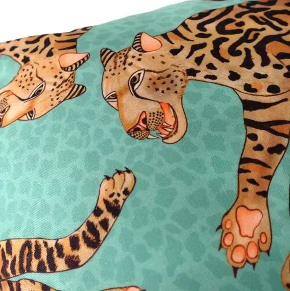 Cheetah Kings 20x20 Pillow - Jade - Ngala Trading Co.