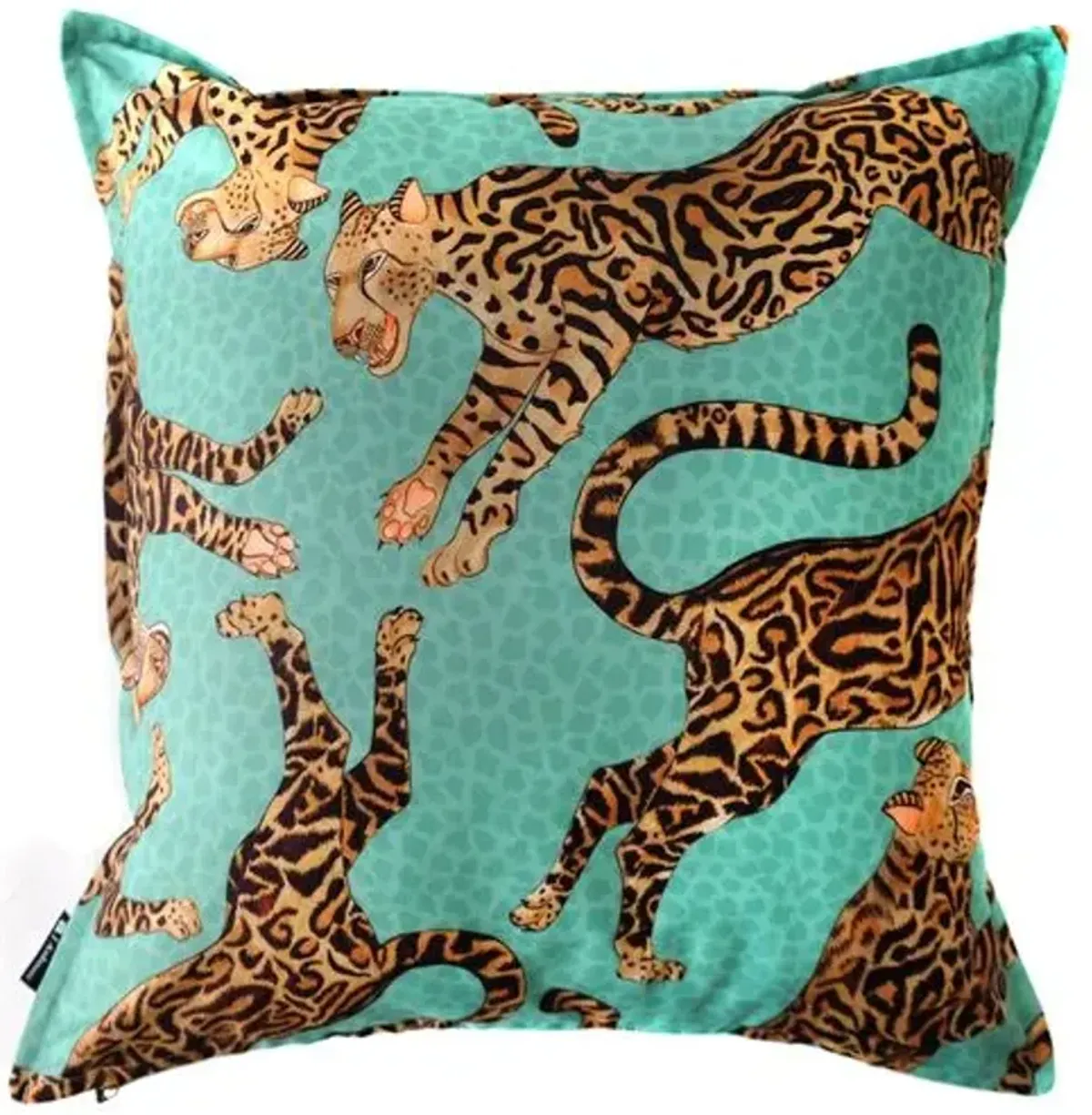 Cheetah Kings 20x20 Pillow - Jade - Ngala Trading Co.