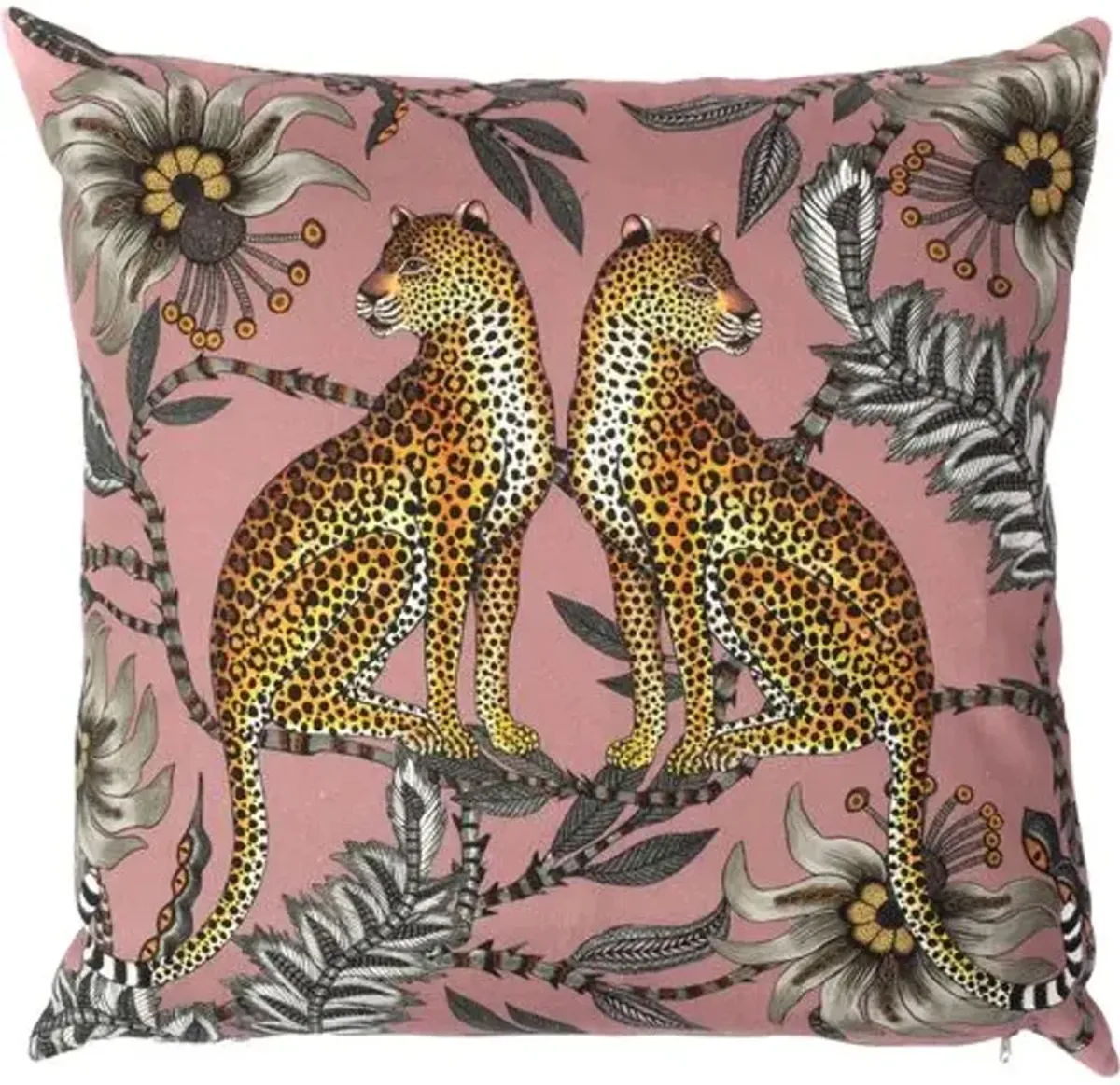 Lovebird Leopards 20x20 Pillow - Pink - Ngala Trading Co.