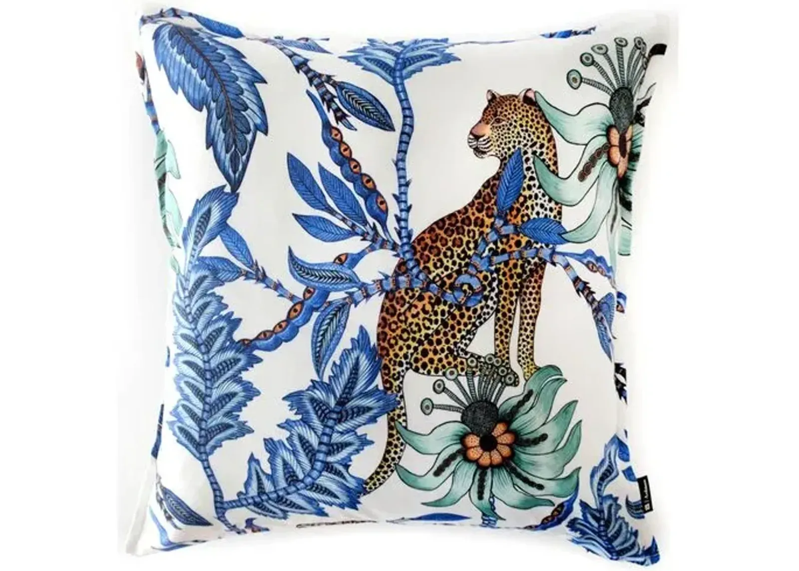 Monkey Bean 20x20 Pillow - Blue/White - Ngala Trading Co.