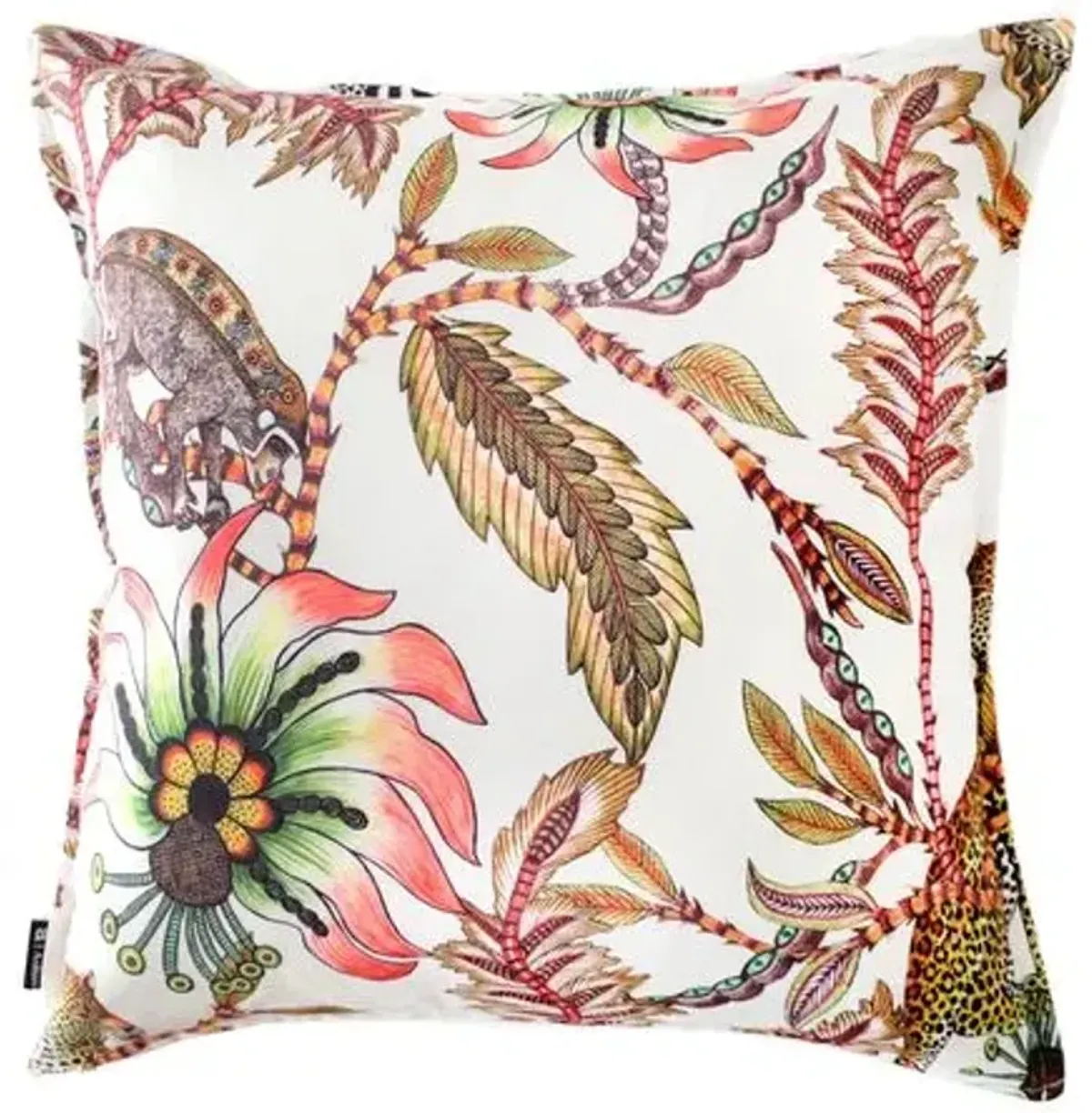 Monkey Bean 20x20 Pillow - Beige/Red - Ngala Trading Co.