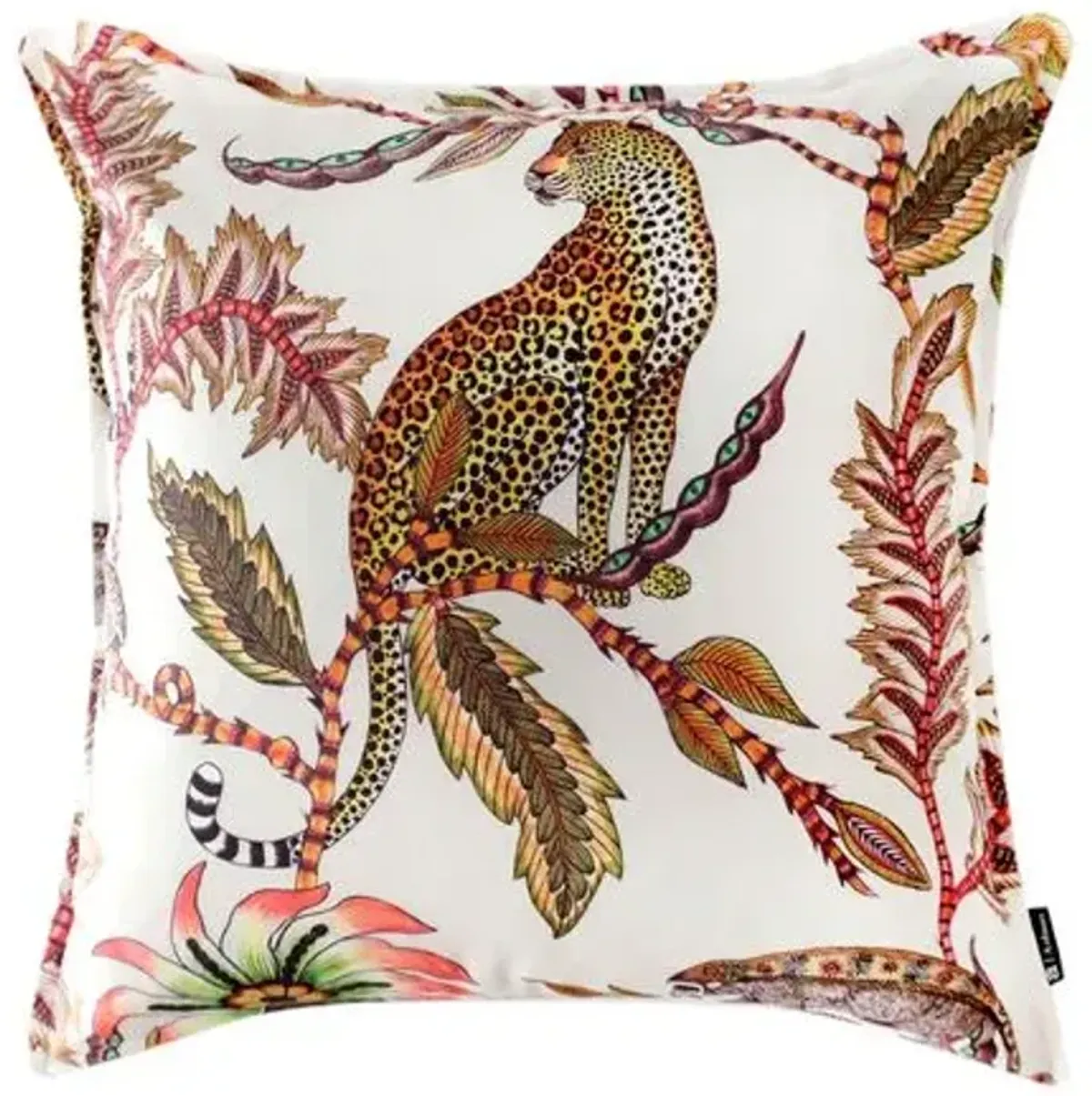 Monkey Bean 20x20 Pillow - Beige/Red - Ngala Trading Co.