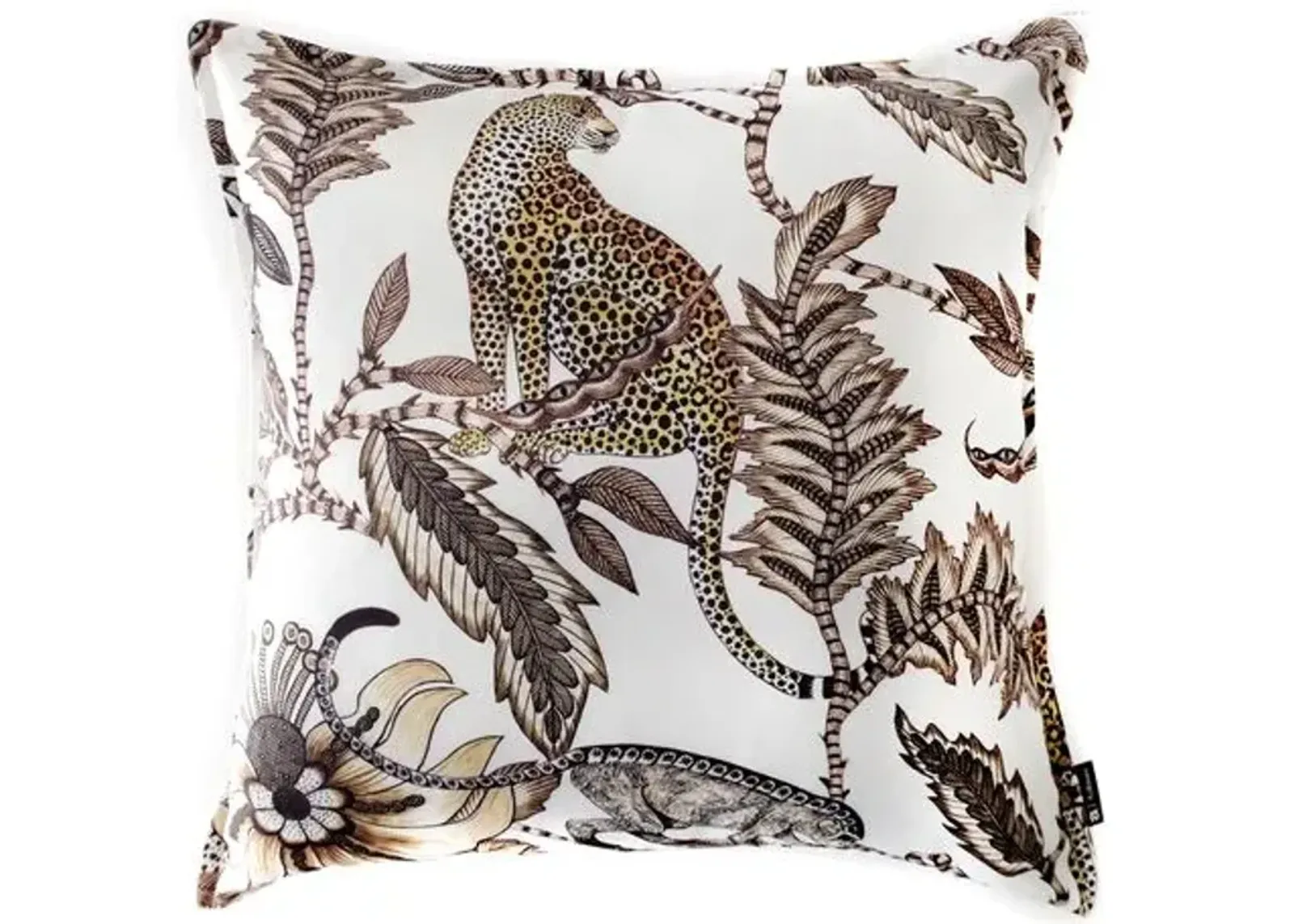 Monkey Bean 20x20 Pillow - White/Brown - Ngala Trading Co.