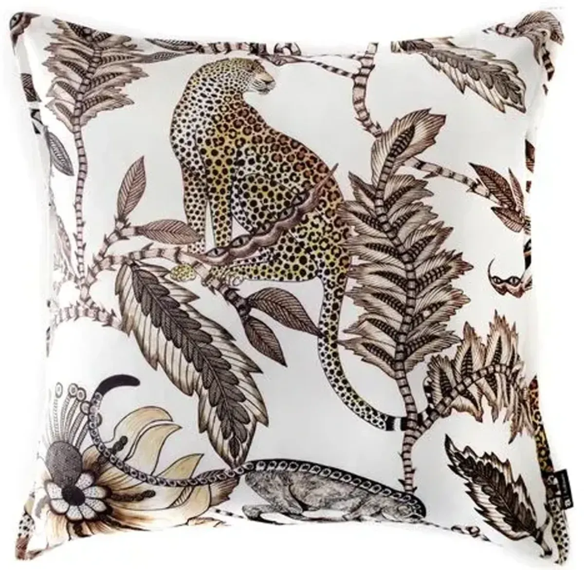 Monkey Bean 20x20 Pillow - White/Brown - Ngala Trading Co.