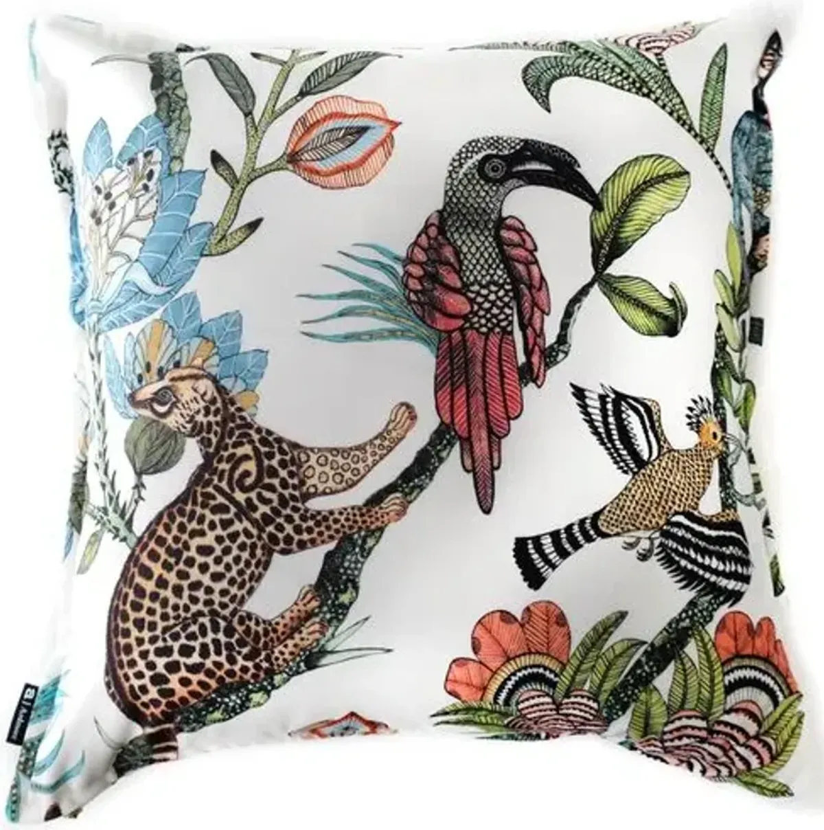 Camp Critters 20x20 Pillow - Coral/White - Ngala Trading Co.