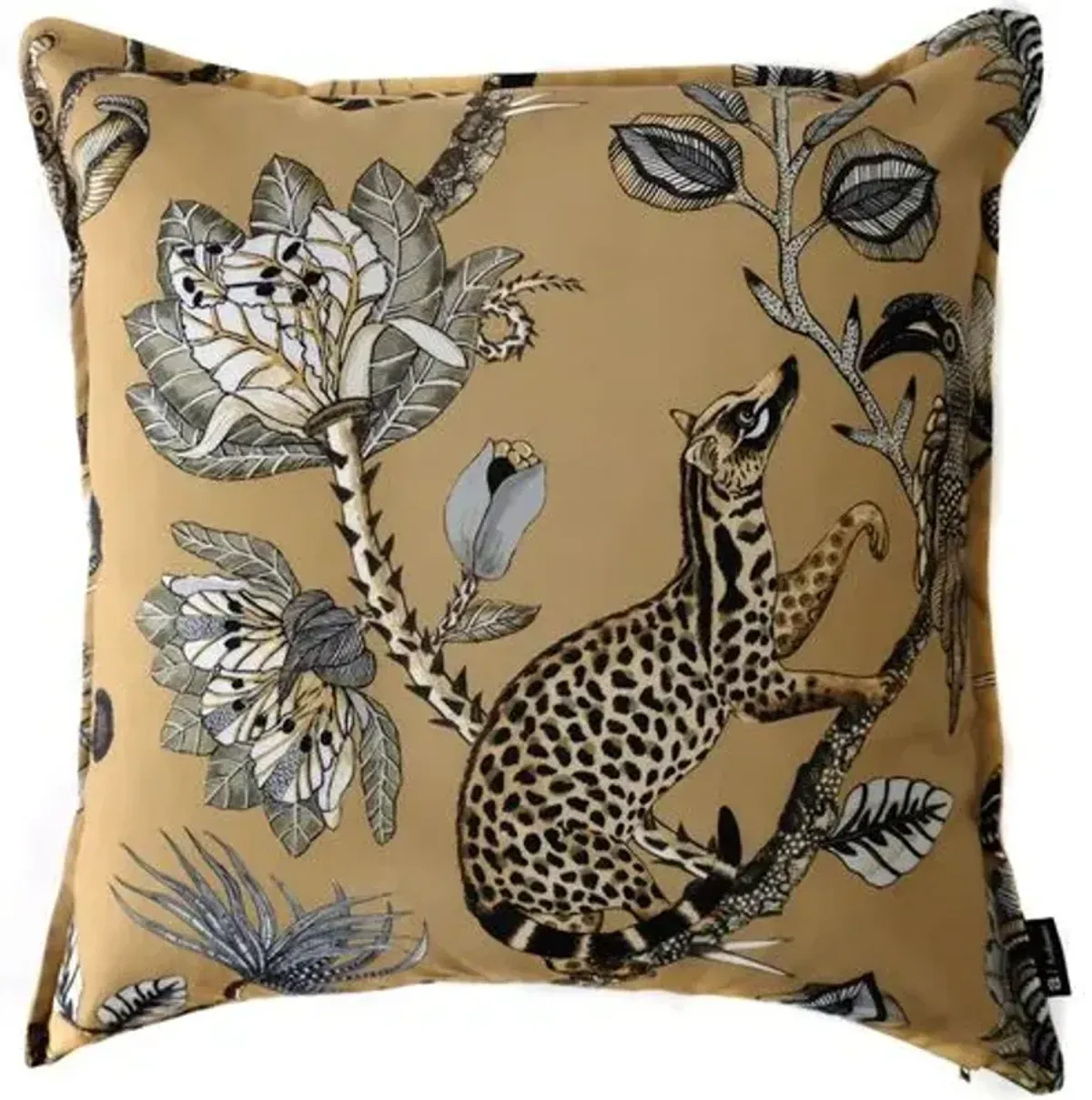 Camp Critters 20x20 Pillow - Gold/Black - Ngala Trading Co.