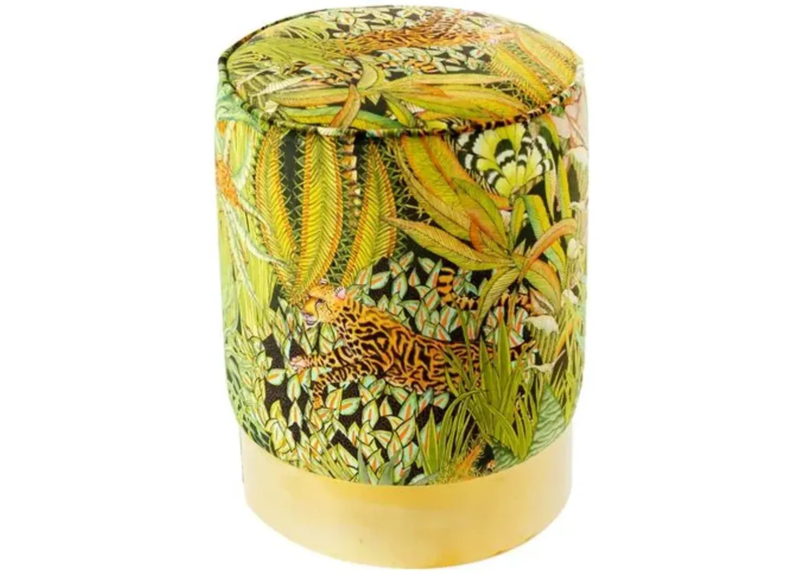 Sabie Forest Pouf - Green/Orange - Ngala Trading Co.