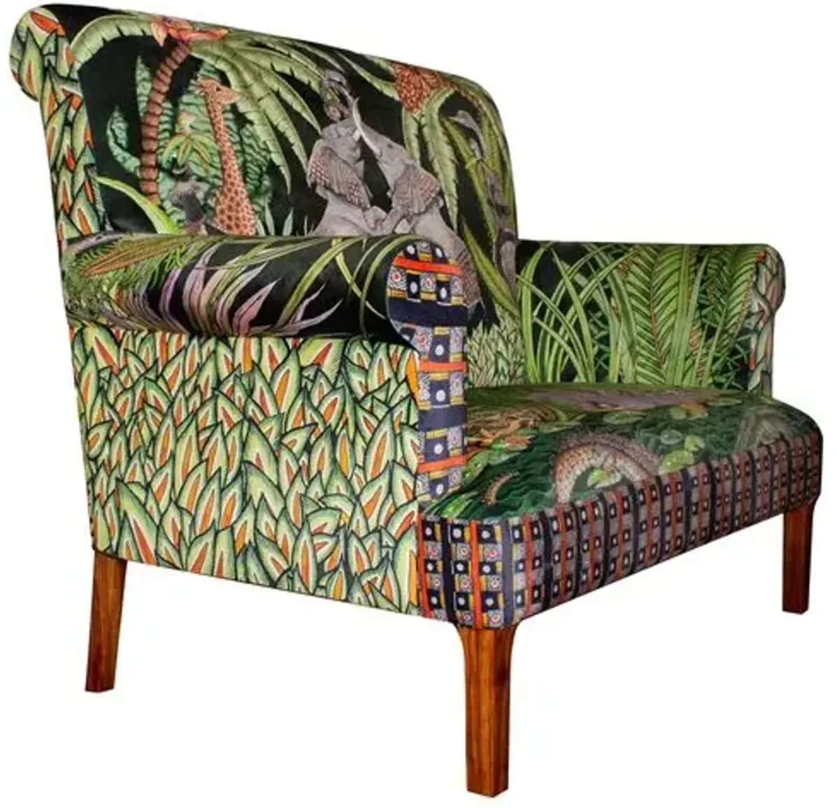 Sabie Loveseat - Green/Black - Ngala Trading Co.