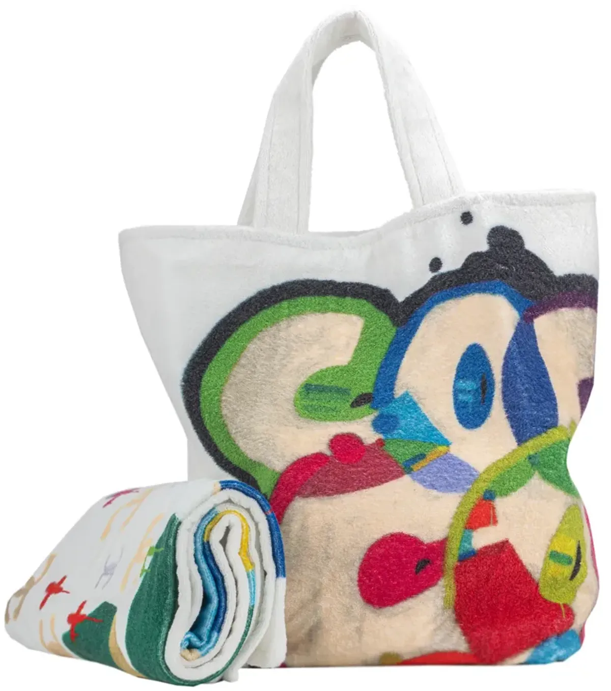 Chanel New White Graffiti Beach Set