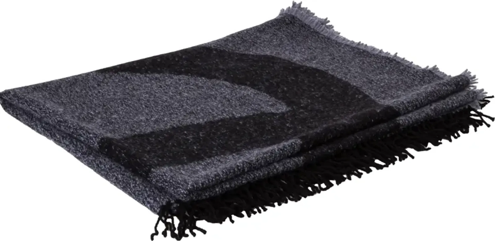 Chanel New Gray Black Cashmere Blanket - Vintage Lux