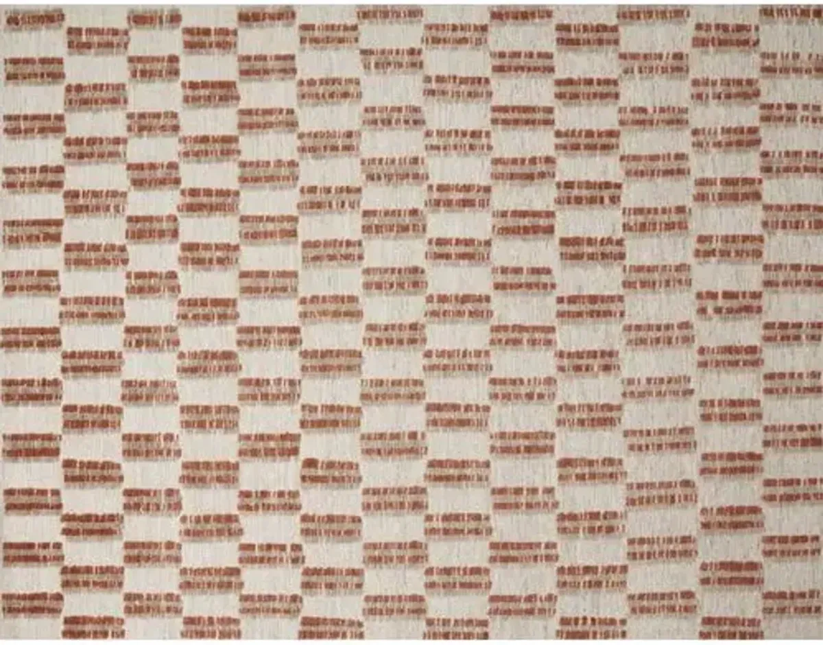 Harrison Rug - Beige/Rust - Red - Red