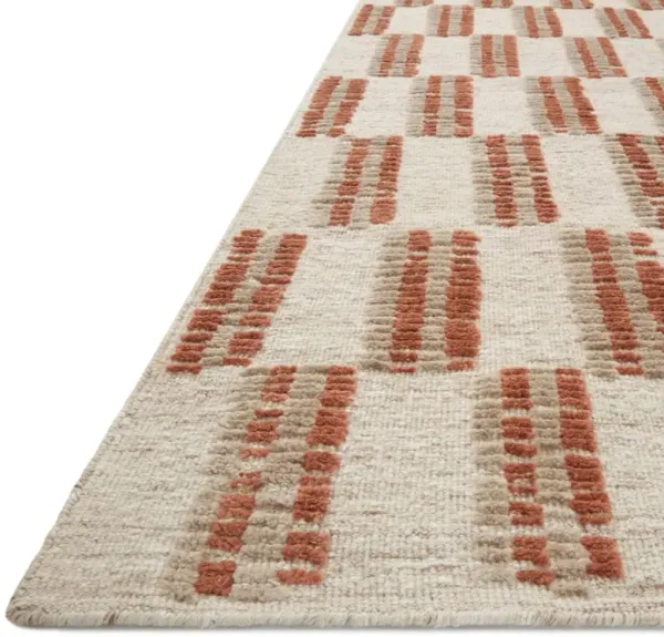 Harrison Rug - Beige/Rust - Red - Red