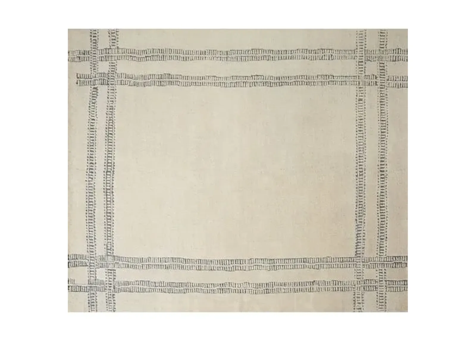 Milton Rug - Ivory/Ink - Ivory