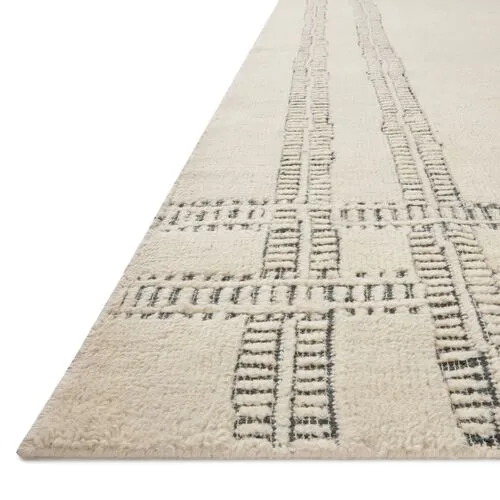 Milton Rug - Ivory/Ink - Ivory