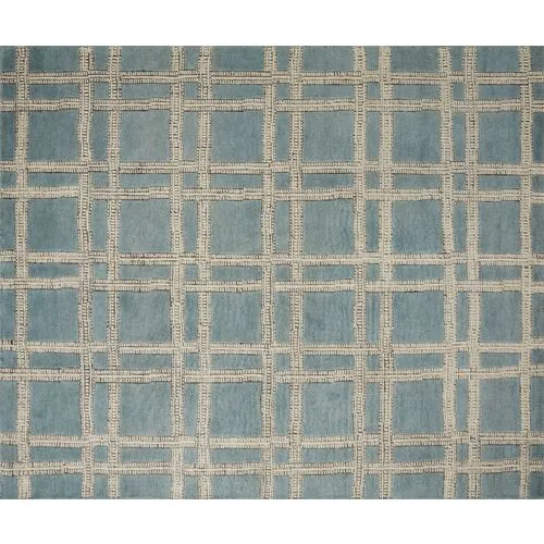 Milton Rug - Ocean/Ivory - Blue - Blue