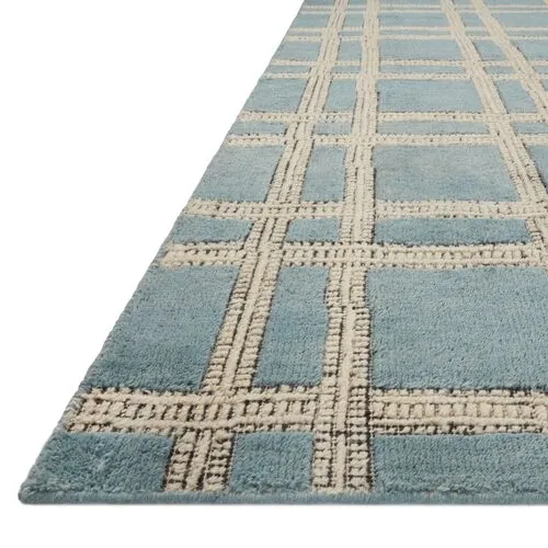 Milton Rug - Ocean/Ivory - Blue - Blue