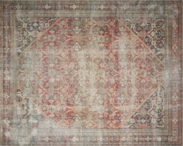 Georgie Rug, Red/Navy