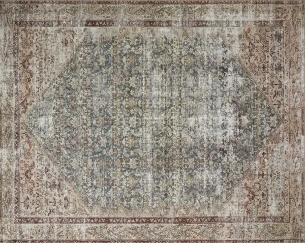 Georgie Rug, Teal/Antique