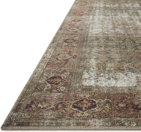 Georgie Rug, Moss/Salmon