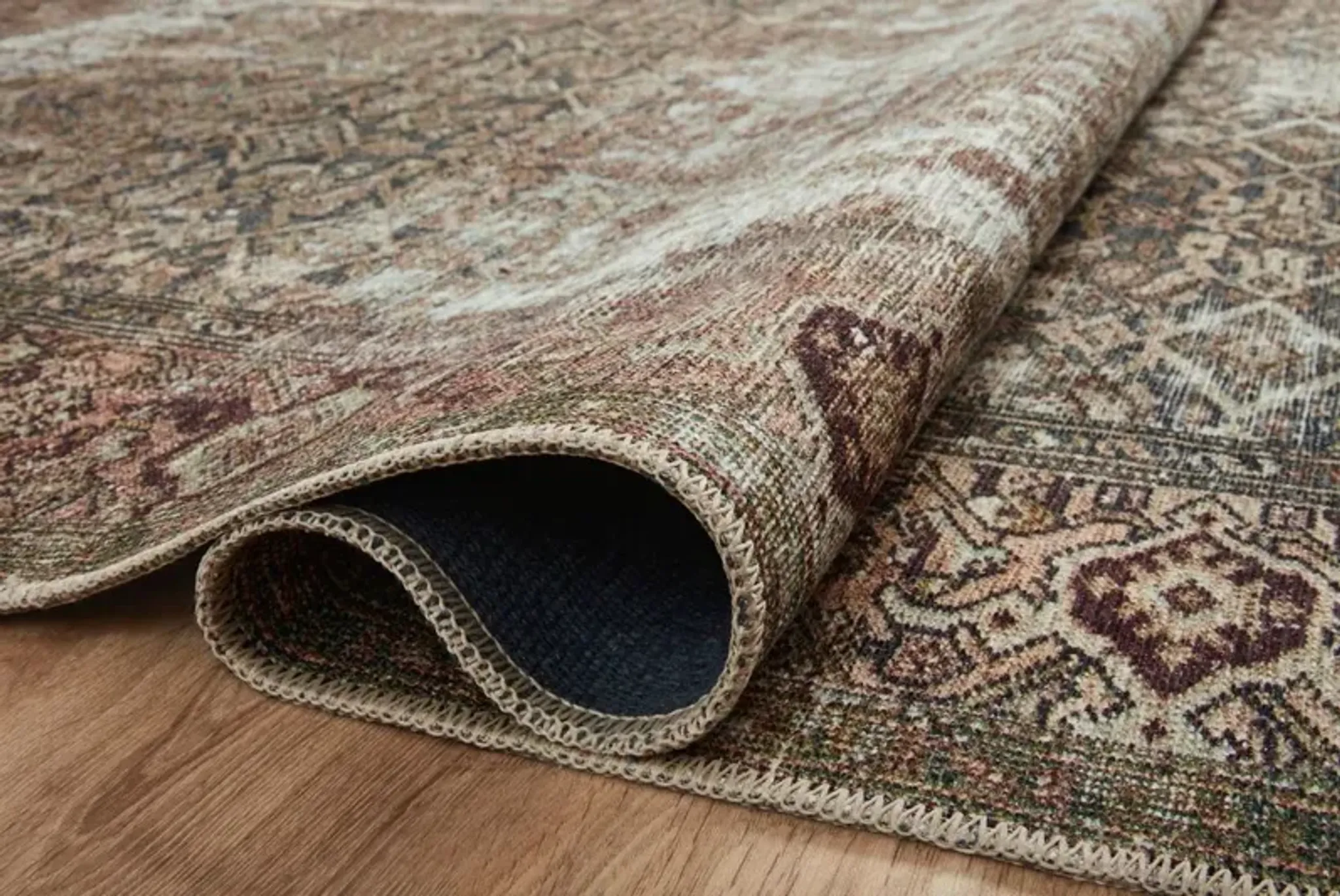 Georgie Rug, Moss/Salmon | Furniture.com