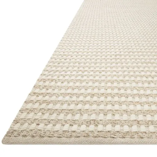 Ojai Rug - Ivory/Natural - Amber Lewis x Loloi - Handcrafted - Beige - Beige