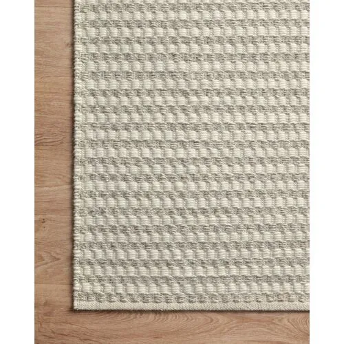 Ojai Rug - Ivory/Stone - Amber Lewis x Loloi - Handcrafted - Gray - Gray