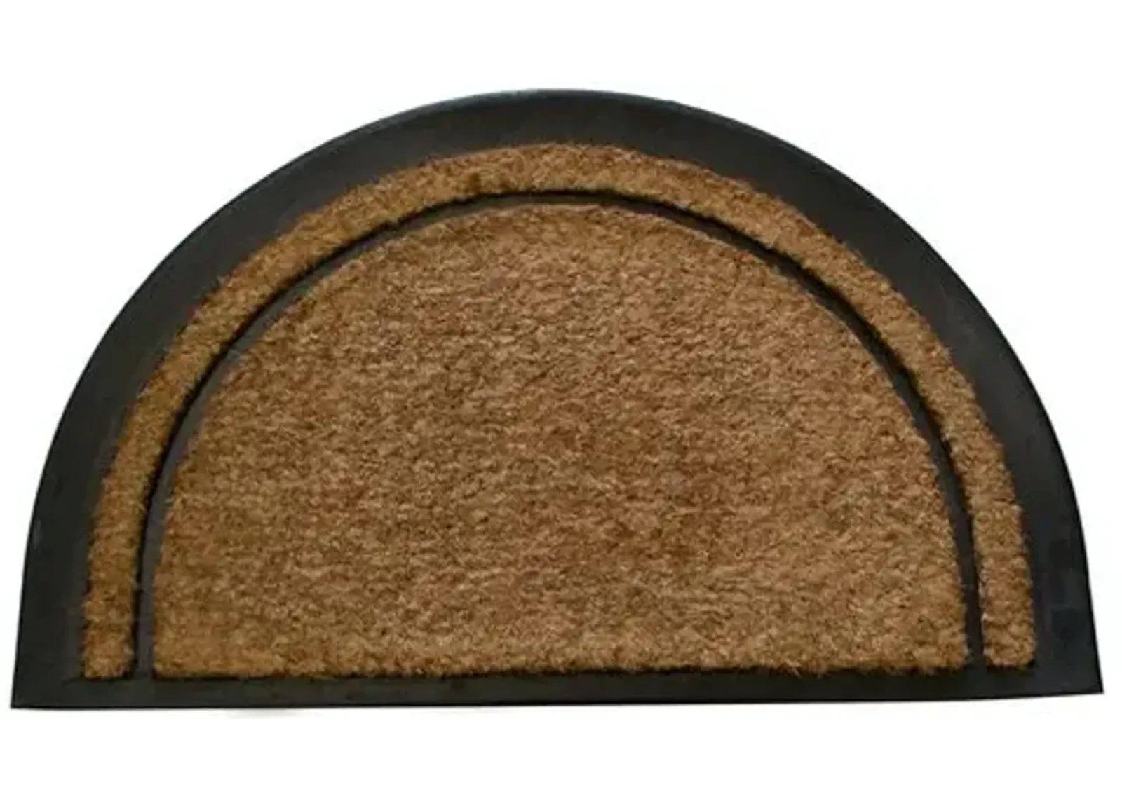 20x32 York Half Round Doormat - Brown/Black